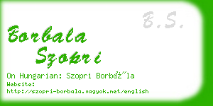 borbala szopri business card